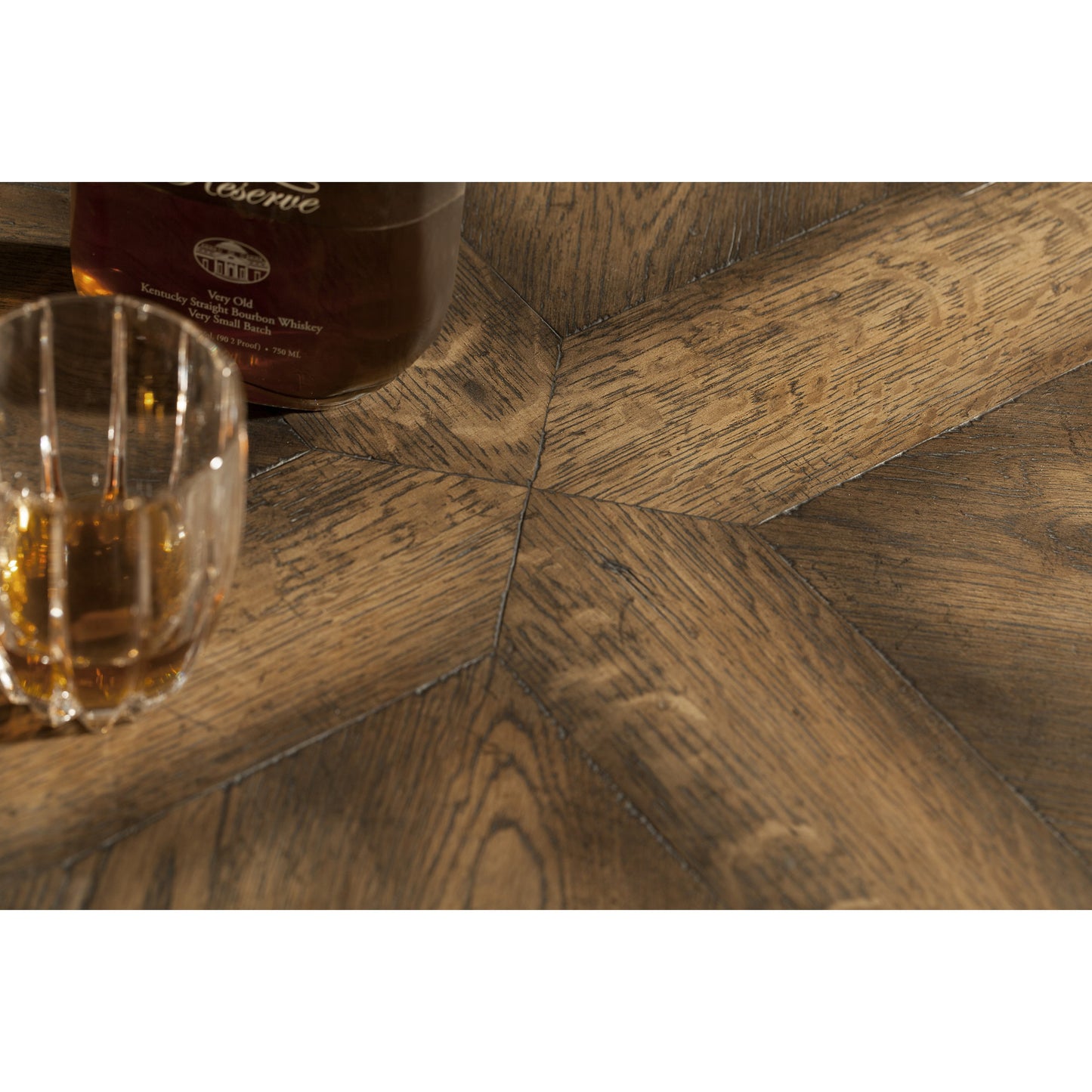 003 SI-1749151 | Closeup | Mason End Table by Hooker Furniture in saddle brown. Made from white oak veneers, resin in a traditional style.