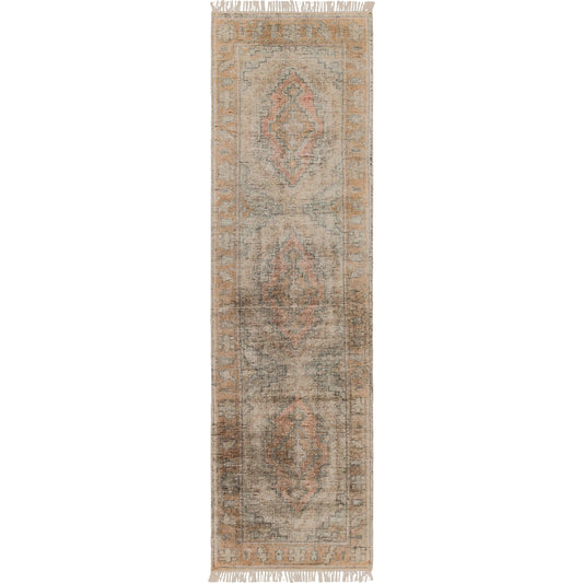 Nirvana Rug - 30239 by Surya in dusty coral, beige, medium gray, blush, gray, charcoal. Made from 75% wool, 25% viscose in a unique style.