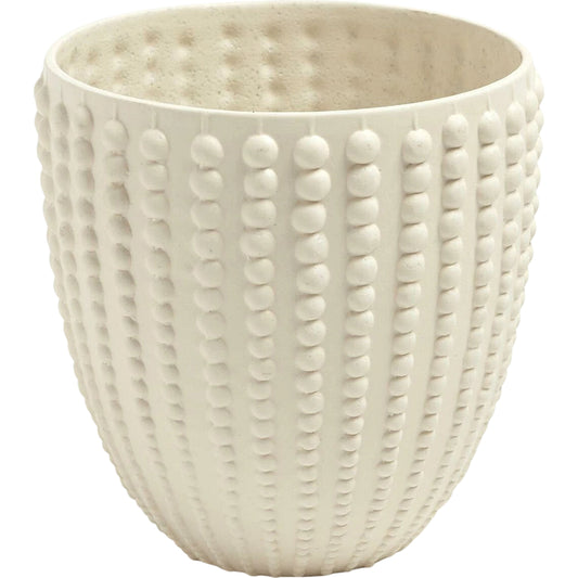 Nail Head Bowl by Global Views in rustic white. Made from ceramic in a coastal style.