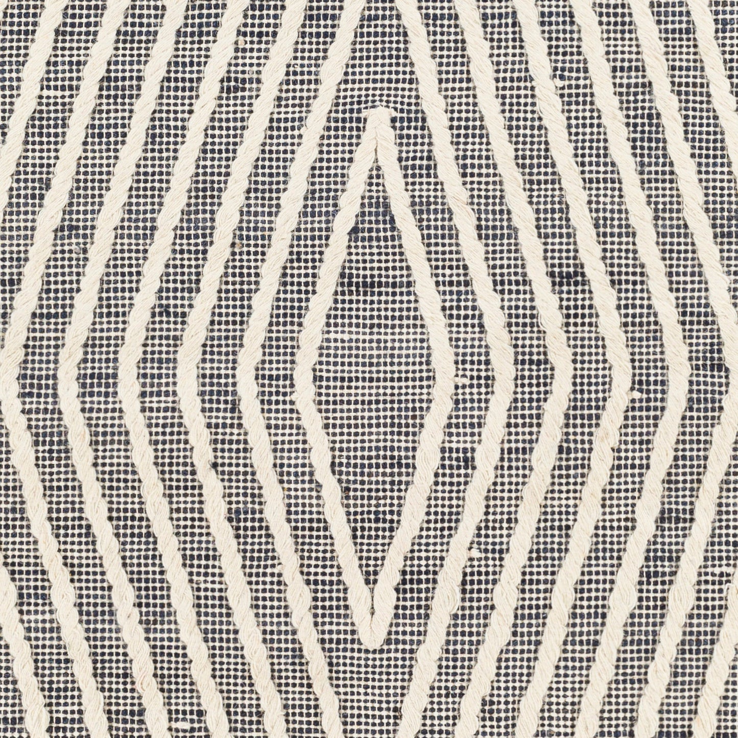 007 SI-1833303,SI-1833304,SI-1833306 | Closeup | Norwood NWD-2300 Rug by Livabliss in black, ink blue, cream. Made from 60% jute, 40% wool in a unique style.