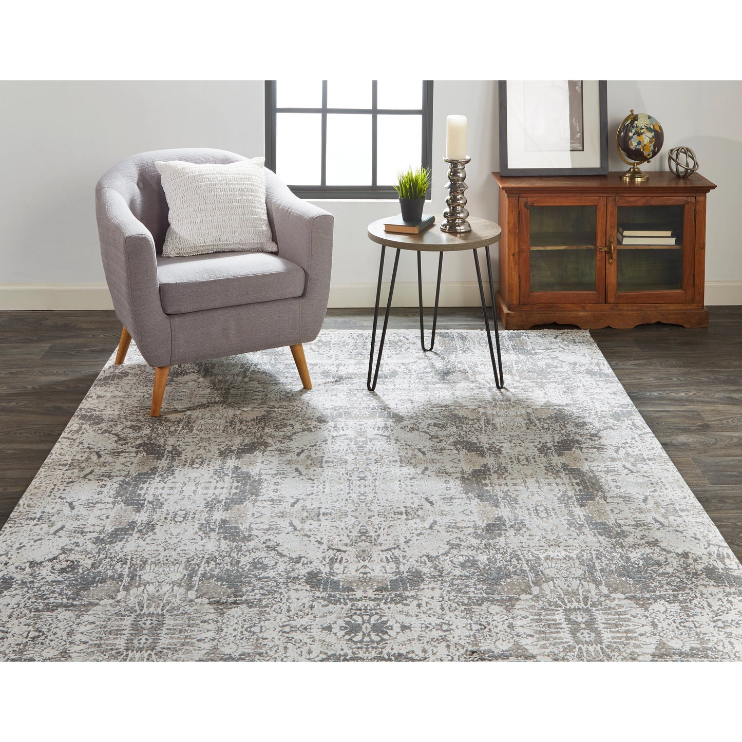 010 SI-1868752,SI-1868753 | Lifestyle | Cadiz Rug - 3989F by Feizy in gray, ivory, taupe. Made from viscose, acrylic in a unique style.