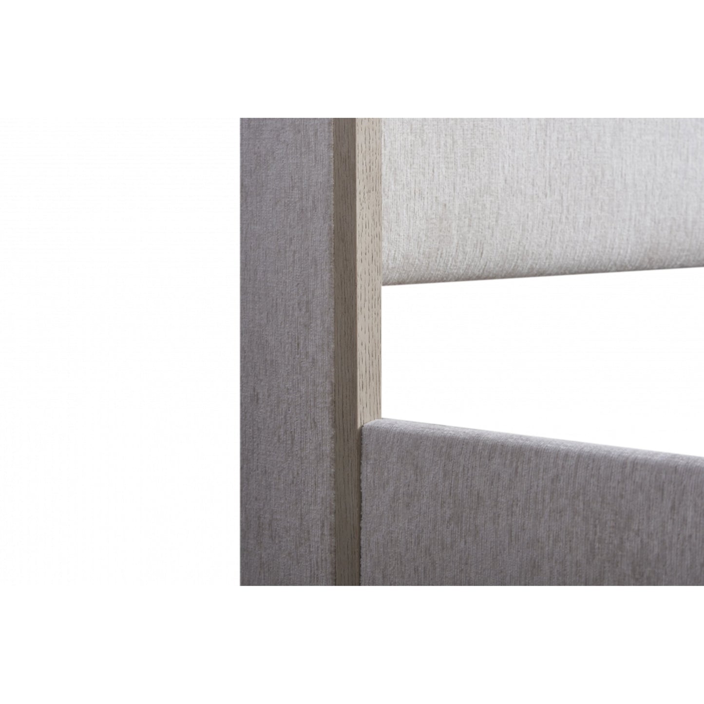 008 SI-2130651,SI-2130652 | Closeup | Zest Wing Back Bed by Zest in cream. Made from rubberwood, fabric in a modern style.