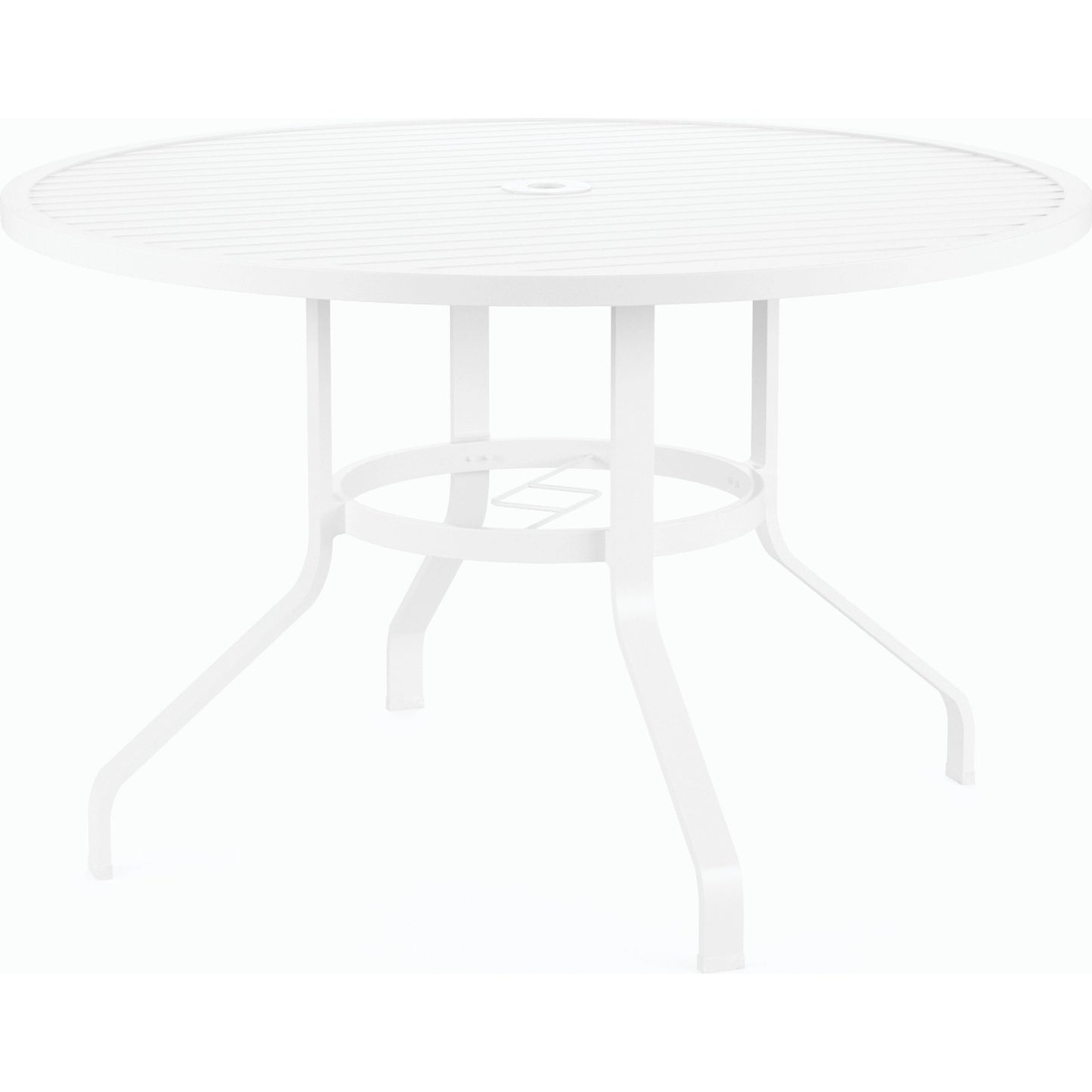 002 SI-2167204 | Additional Silo | Bristol Outdoor 48" Round Dining Table by Sunset West in white. Made from aluminum in a modern style.