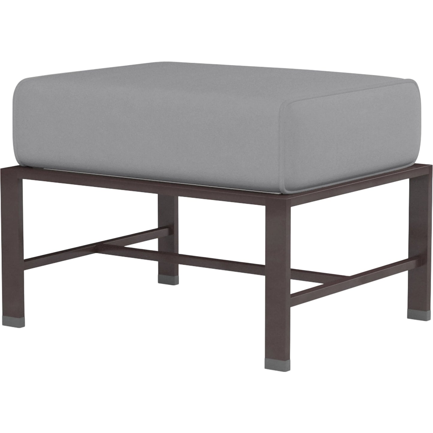 004 SI-2513967 | Primary Silo | La Jolla Outdoor Ottoman by Sunset West in browns. Made from aluminum in a modern style.