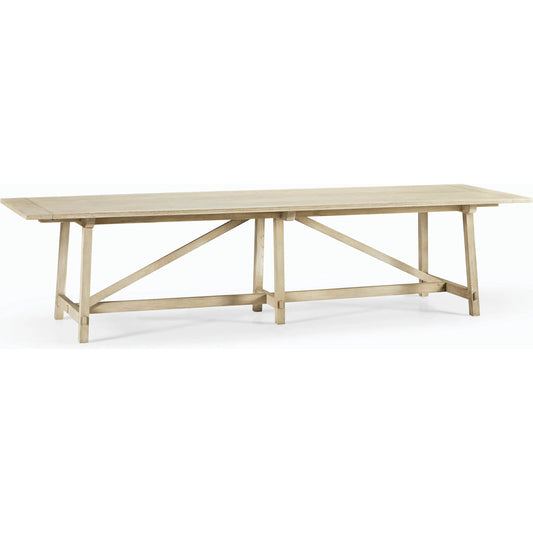 Timeless Sidereal French Laundry Dining Table 125" by Jonathan Charles. Made from oak in a modern style.