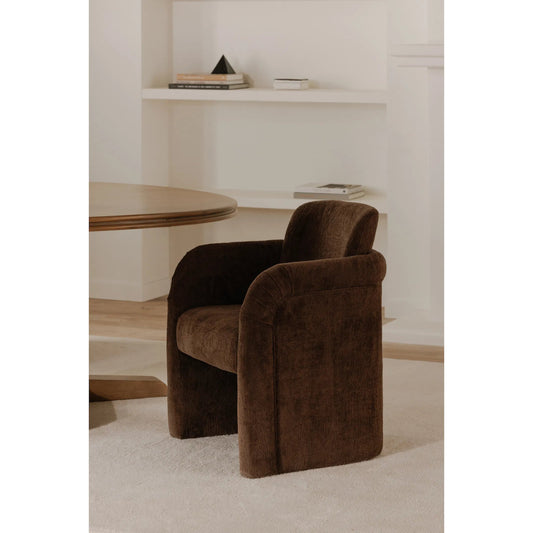Mesto Rolling Dining Chair by Moe's Home Collection. Made from upholstery: 100% polyester, plywood frame, foam, fiber seat in a eclectic & global style.