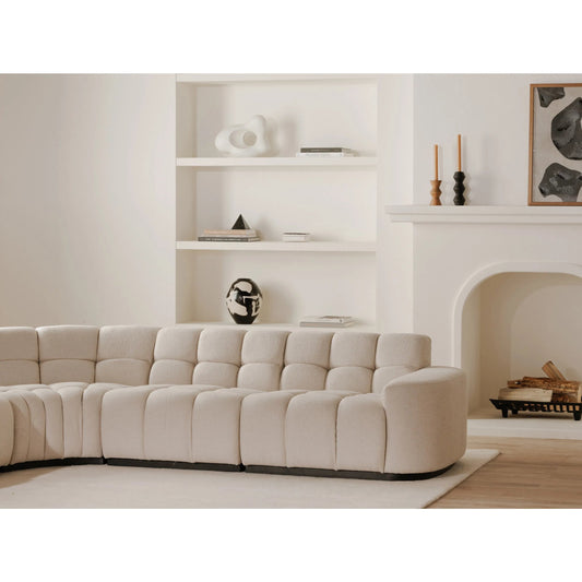 Roman L Shaped Sectional by Moe's Home Collection. Made from upholstery: 90% polyester, 10% linen, plywood frame, foam, fiber seat in a transitional style.