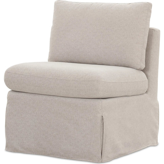 Fable Slipcover Dining Slipper Chair by Moe's Home Collection in beige. Made from upholstery: 100% polyester, foam, plywood in a transitional style.