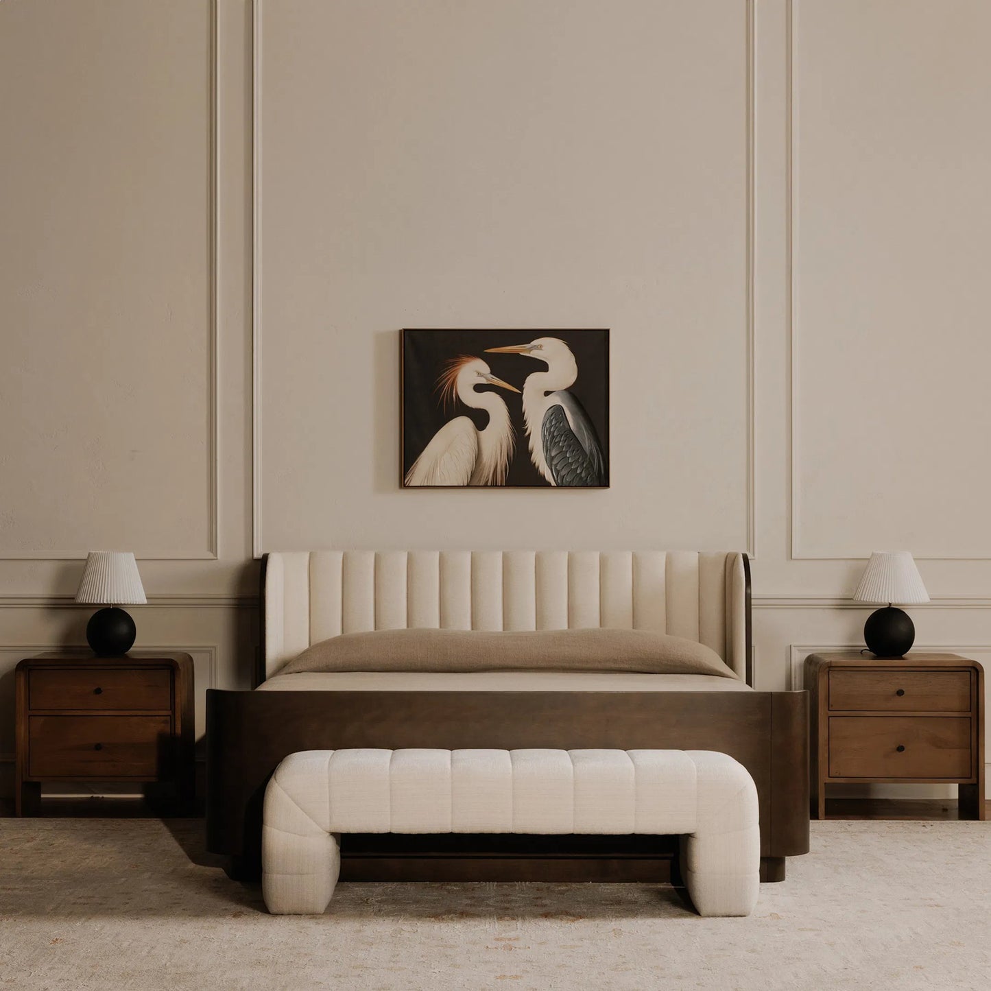 012 SI-2368401 | Lifestyle | Verity Bench by Moe's Home Collection. Made from upholstery: 100% polyester, plywood frame, foam seat in a traditional style.