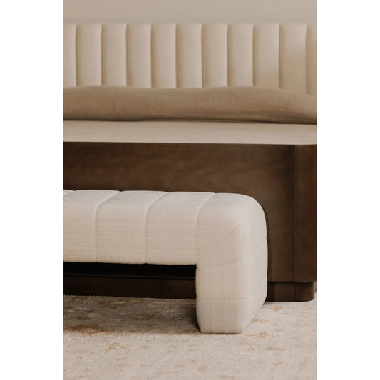 Verity Bench by Moe's Home Collection. Made from upholstery: 100% polyester, plywood frame, foam seat in a traditional style.