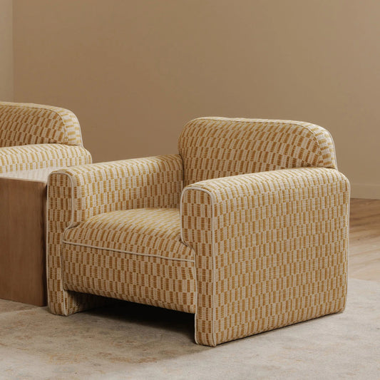 Leo Accent Chair by Moe's Home Collection. Made from upholstery: 100% polyester, plywood frame, foam, fiber seat in a traditional style.