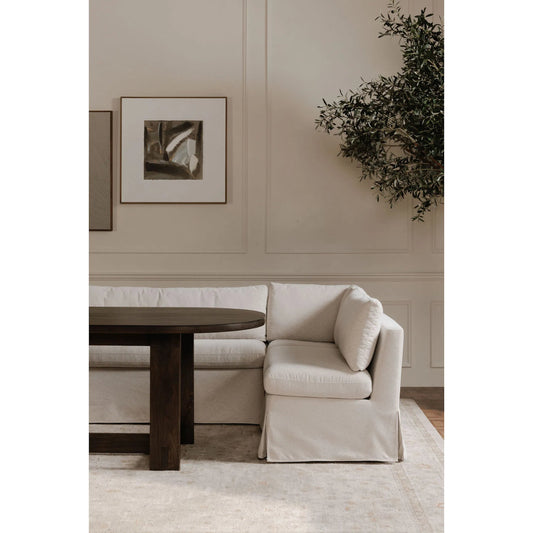 Fable Slipcover Dining Banquette L Shape by Moe's Home Collection in beige. Made from upholstery: 100% polyester, foam, plywood in a transitional style.