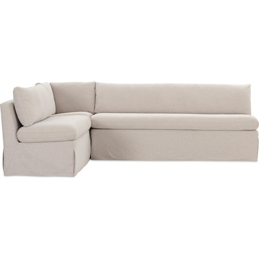 Fable Slipcover Dining Banquette L Shape by Moe's Home Collection in beige. Made from upholstery: 100% polyester, foam, plywood in a transitional style.