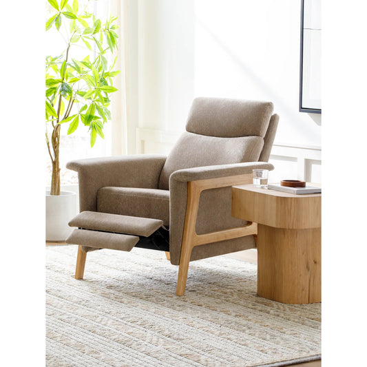 Scot Accent Chair by Livabliss in base: tan and painted. Made from upholstery: polyester, base: rubber wood, fill: 98% polyurethane foam, 2% polyester, polyfill in a modern style.