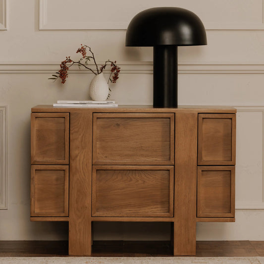 Nanu Table Lamp Brass by Moe's Home Collection in black. Made from iron in a modern style.