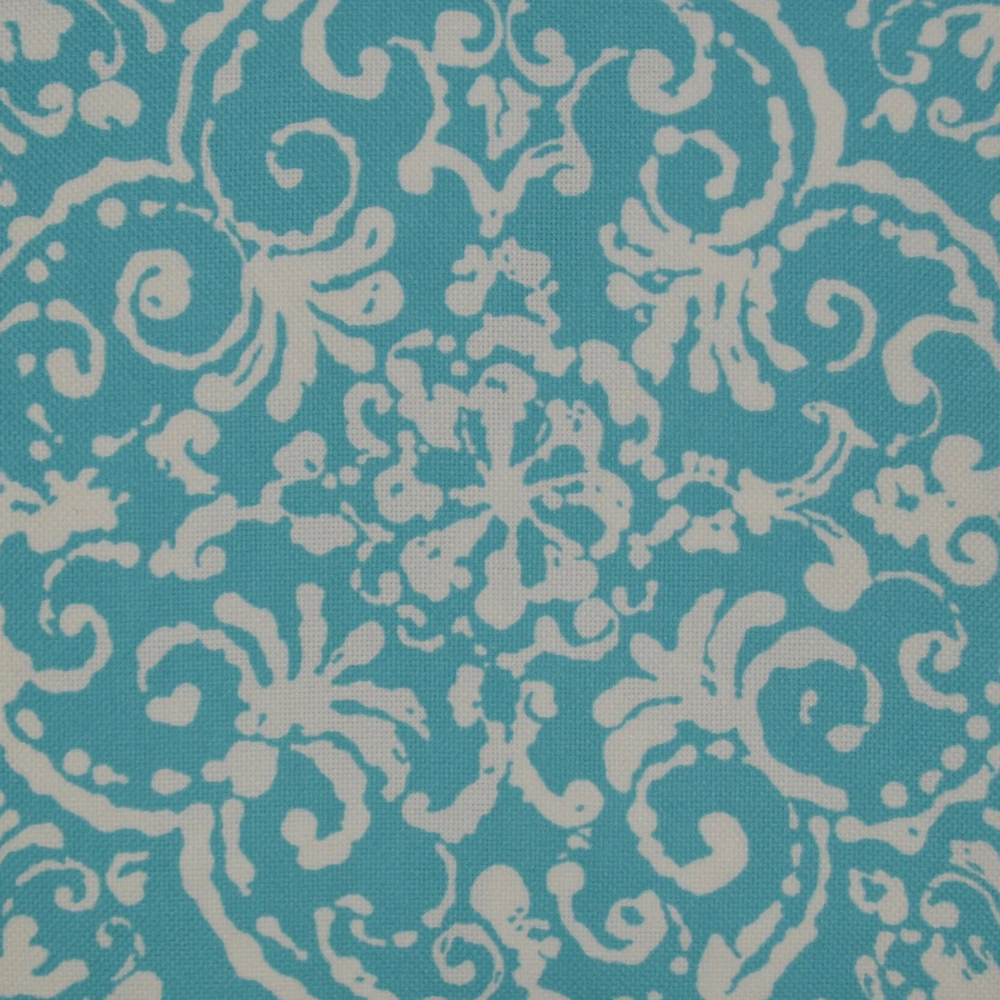 002 SI-2382041 | Closeup | Print Affair Indoor/Outdoor Pillow by DV Kap Home in turquoise. Made from 100% spun polyester in a traditional style.
