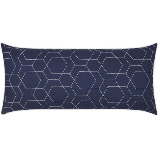 Hex Quilt Lumbar Indoor/Outdoor Pillow by DV Kap Home. Made from 100% solution dyed polyester in a transitional style.