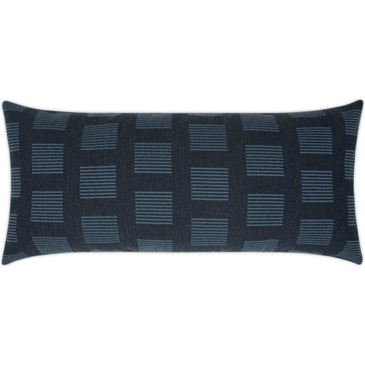 001 SI-2028283 | Primary Silo | Novara Lumbar Pillow by DV Kap Home in indigo. Made from 100% solution dyed sunbrella acrylic in a modern style.