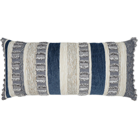 001 SI-2028762 | Primary Silo | Teton Lumbar Pillow by DV Kap Home in indigo. Made from 100 % solution dyed polyester in a modern style.