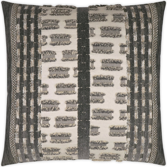 001 SI-2028743 | Primary Silo | Tanza Pillow by DV Kap Home in tan/taupe, grey. Made from 100 % solution dyed polyester in a cottage & farmhouse style.