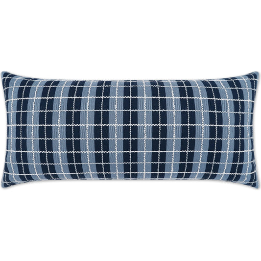 001 SI-2027442 | Primary Silo | Ando Lumbar Pillow by DV Kap Home in azure. Made from 89.06% poly(uv), 10.94% poly in a modern style.