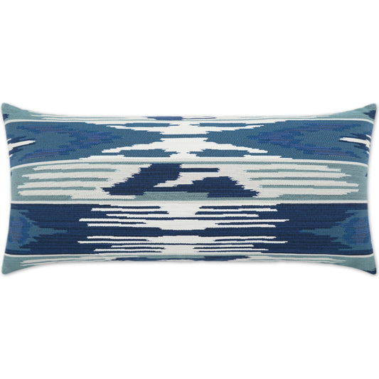 001 SI-2028212 | Primary Silo | McCoy Lumbar Pillow by DV Kap Home in blue. Made from 68.91% poly(uv), 31.09% pcrpoly(uv) in a modern style.