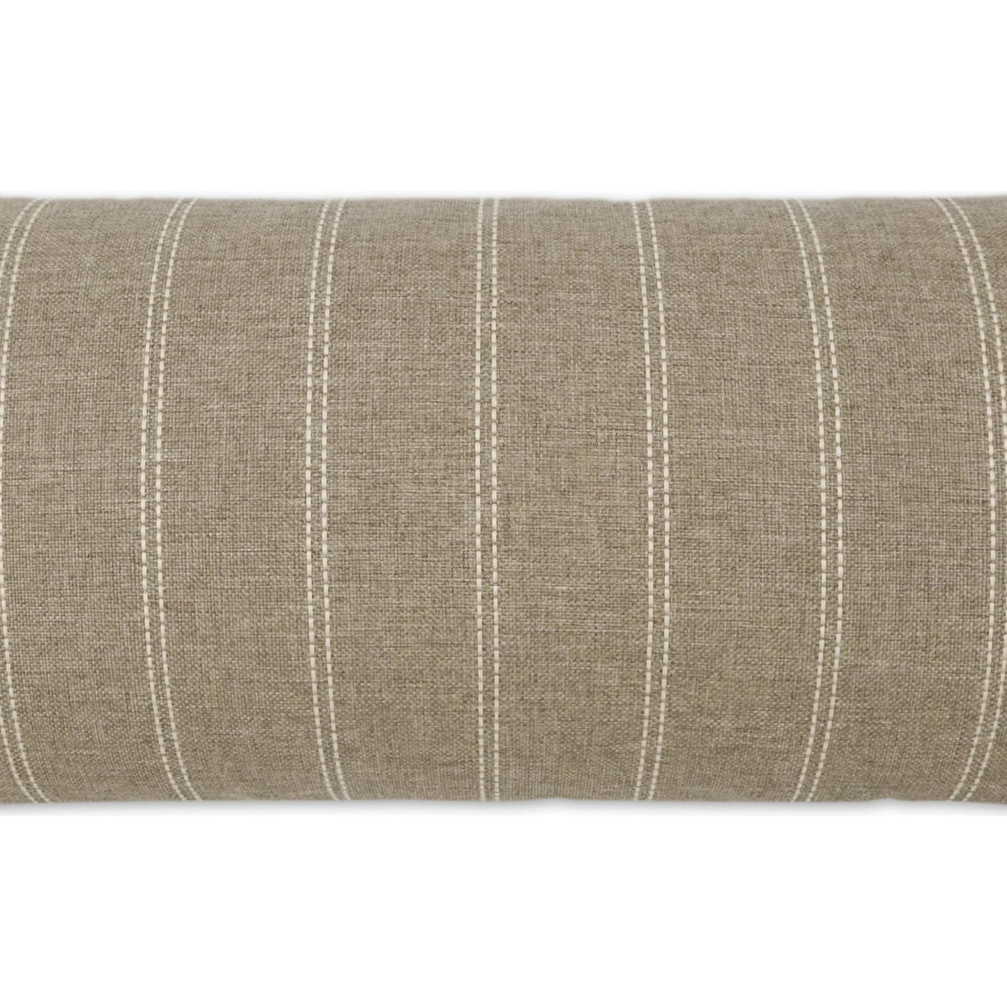 002 SI-2381852 | Closeup | Nassau Lumbar Indoor/Outdoor Pillow by DV Kap Home in taupe. Made from 100% high uv polyester in a transitional style.