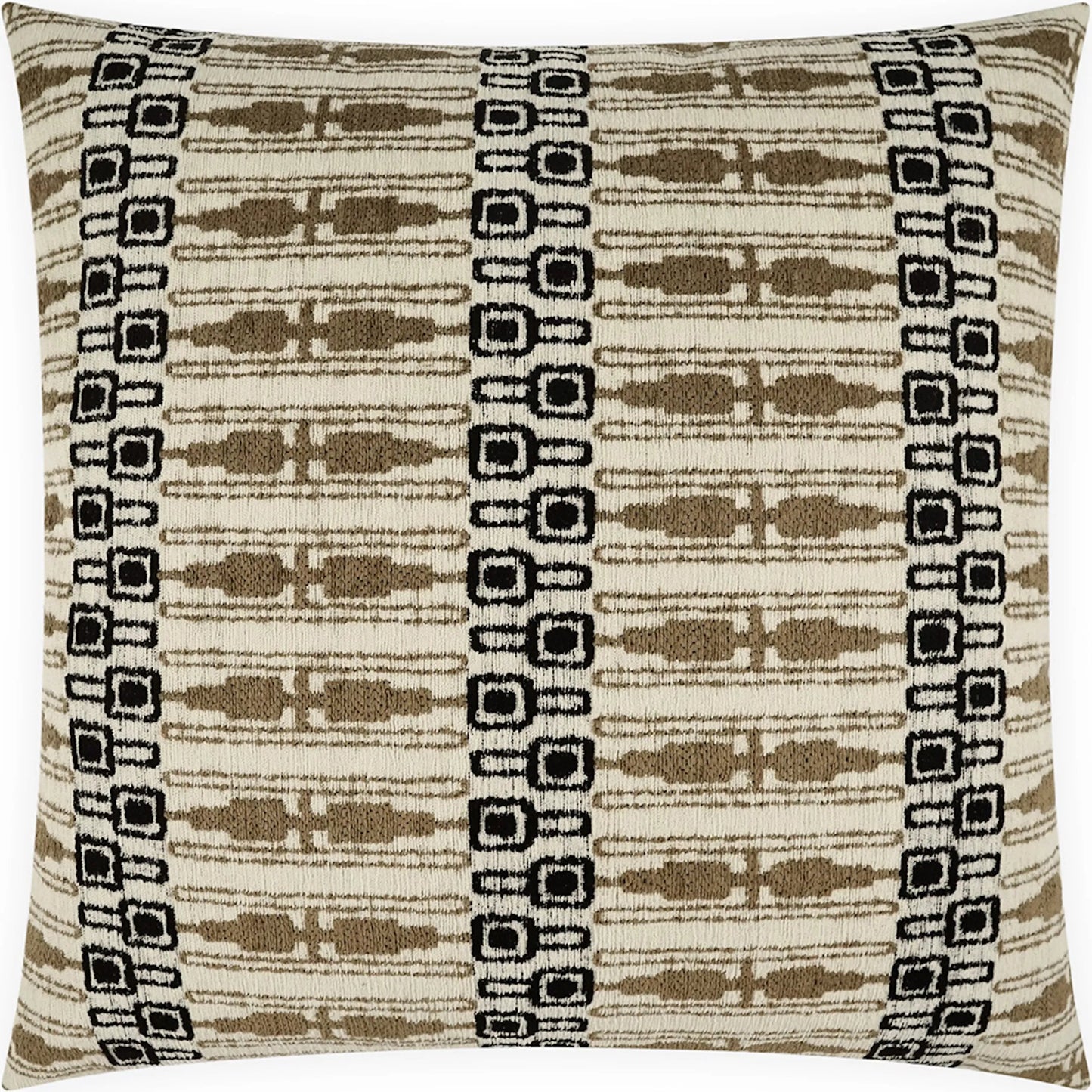001 SI-2381732 | Primary Silo | Maylis Indoor/Outdoor Pillow by DV Kap Home in taupe, black. Made from 78.73% poly(uv), 21.27% seaqpoluv in a unique style.