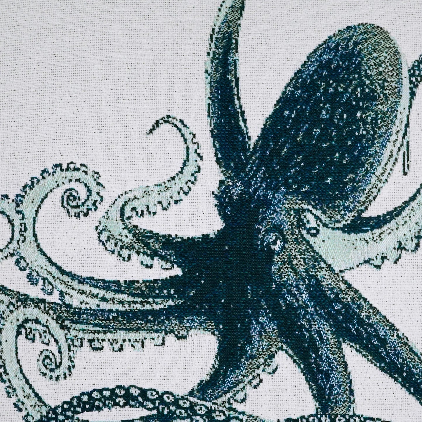 002 SI-2514504 | Closeup | Octo Indoor/Outdoor Pillow by DV Kap Home in turquoise, teal. Made from unique in a coastal style.