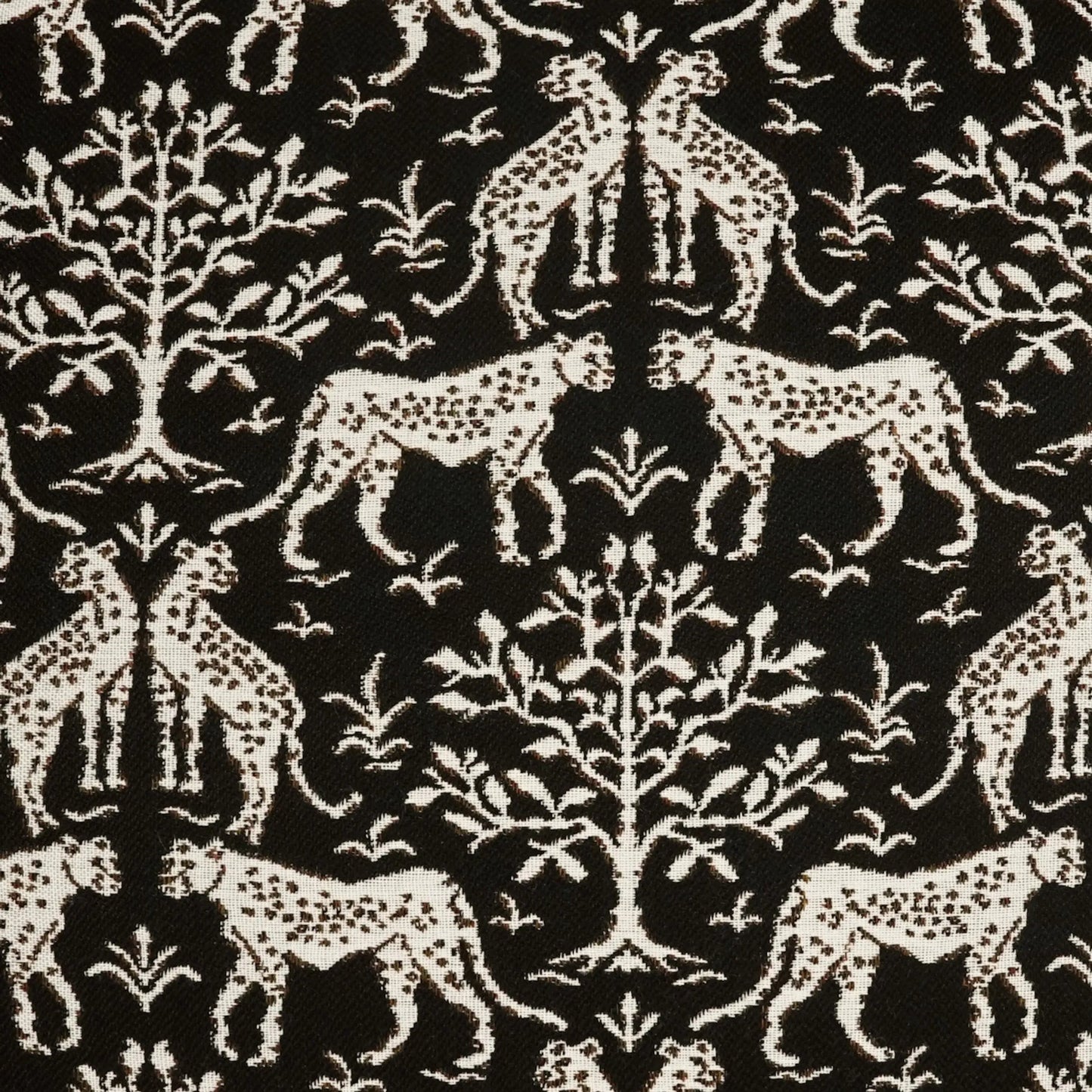 002 SI-2514421 | Closeup | Jungle Walk Indoor/Outdoor Pillow by DV Kap Home in black. Made from 100% sunbrella® acrylic in a eclectic & global style.