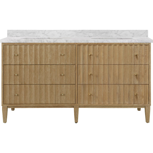 Odin 60" Bath Vanity by Worlds Away in brown. Made from unique in a coastal style.