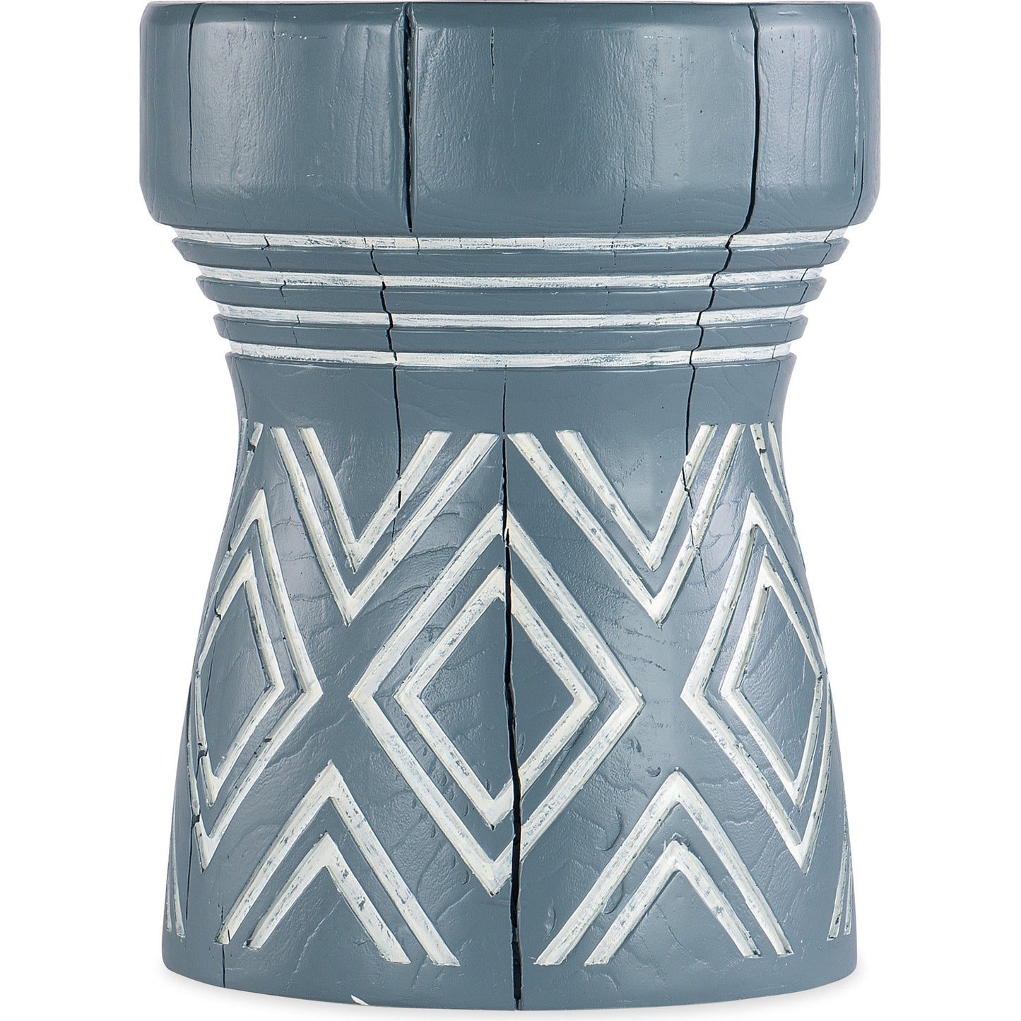 001 SI-1873076 | Additional Silo | Commerce & Market Carved Stump Side Table by Hooker Furniture in blue. Made from resin in a transitional style.
