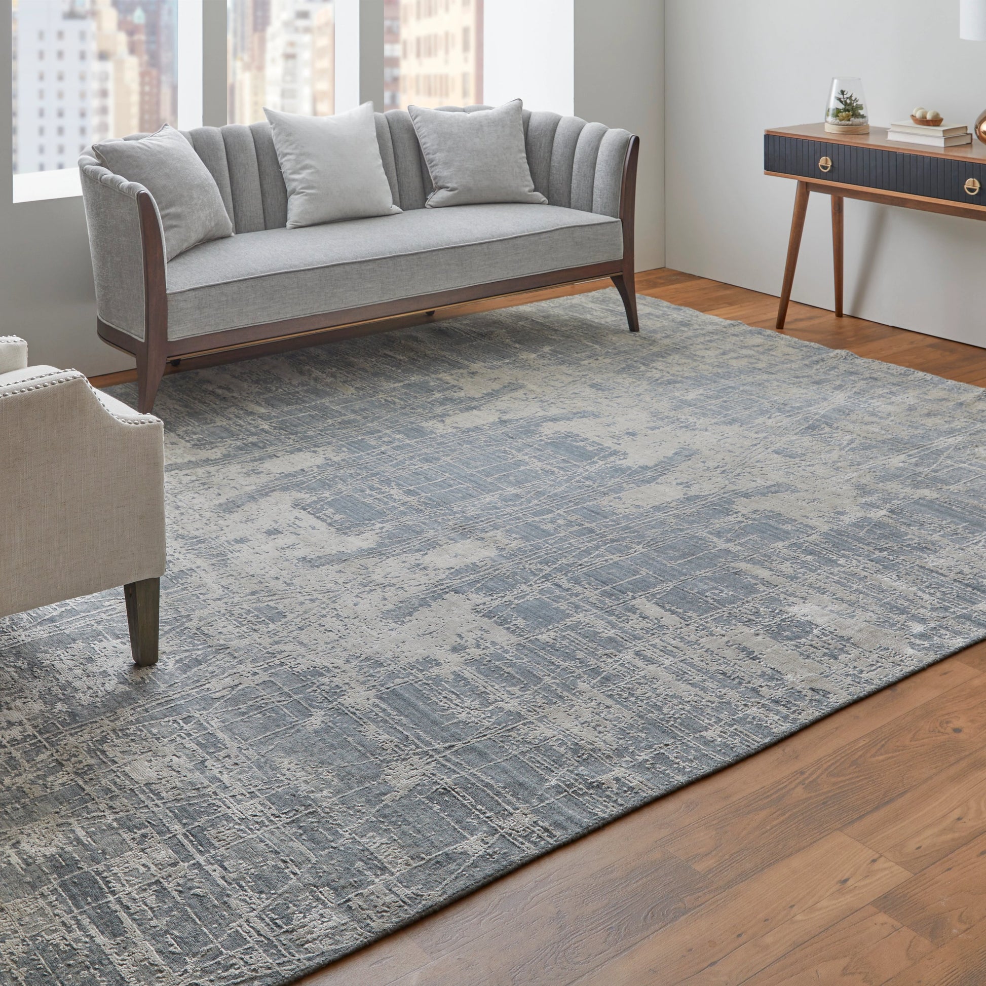 Eastfield Rug - 69A0F by Feizy in gray. Made from wool, viscose in a unique style.