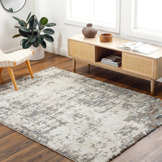 Osaka Rug - 492433 by Livabliss in gray, light beige, cream, denim, dark blue, rust. Made from face: 100% polyester, warp: 100% polyester in a unique style.