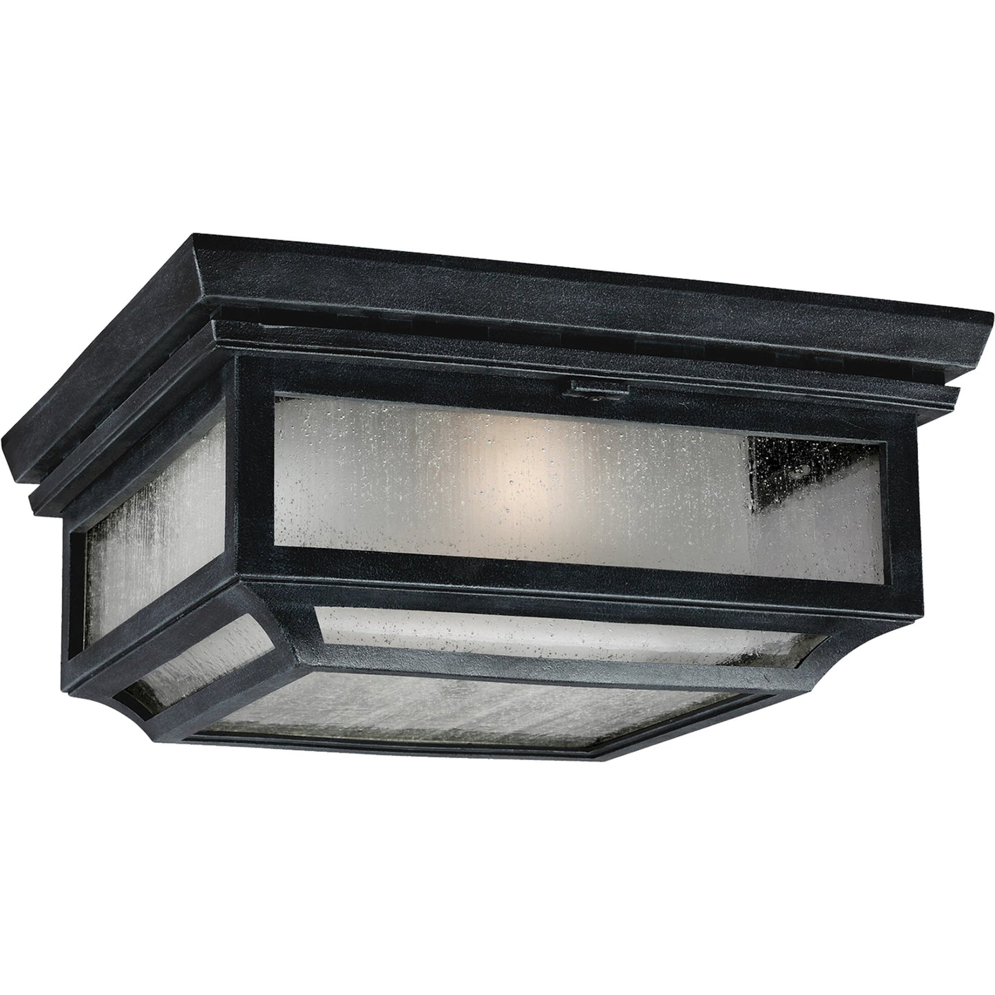 001 S-285527 | Primary Silo | Shepherd Outdoor Flush by Generation Lighting in dark weathered zinc. Made from stonestrong in a transitional style.