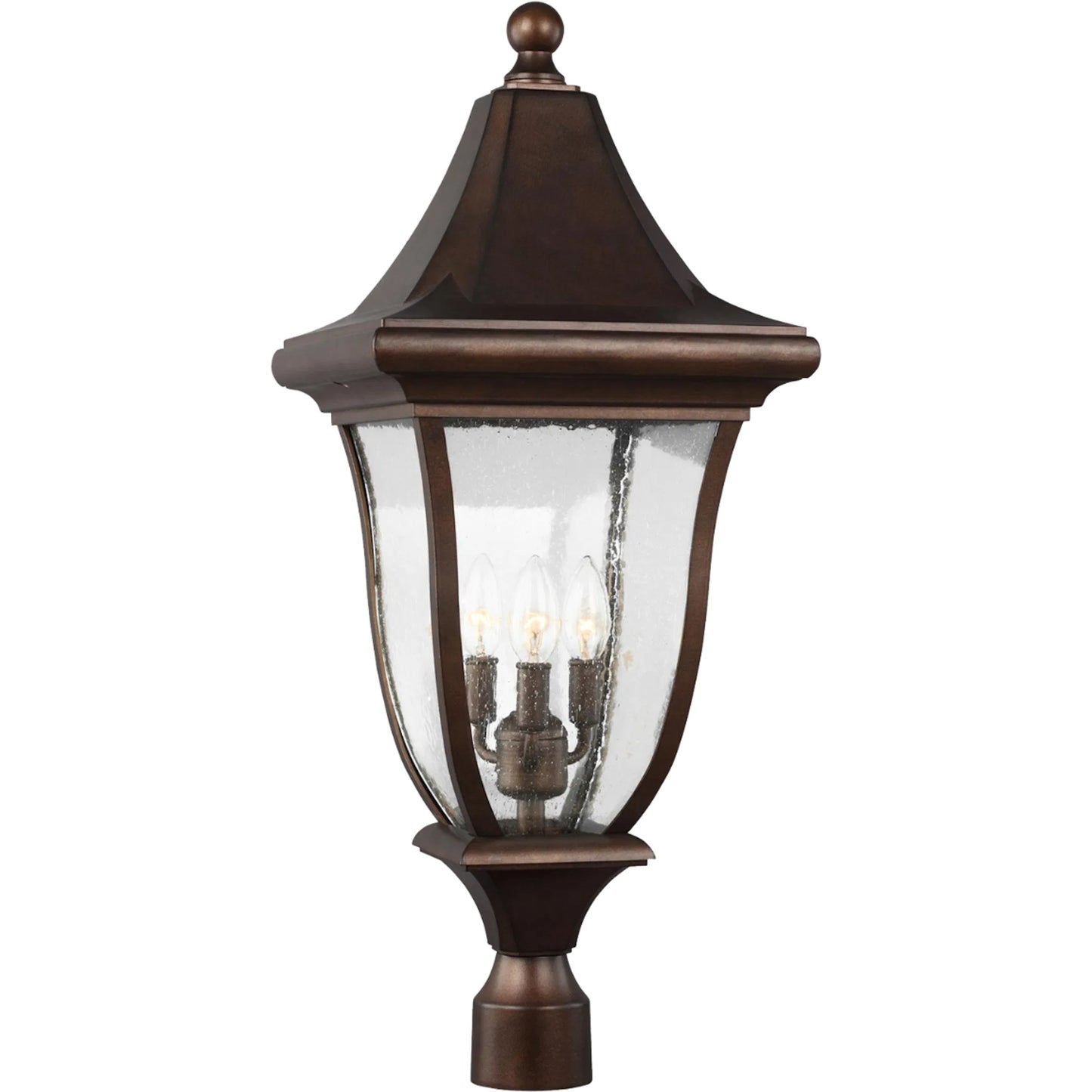 001 S-285246 | Primary Silo | Oakmont Outdoor Post Lantern by Generation Lighting in patina bronze. Made from cast aluminum in a traditional style.