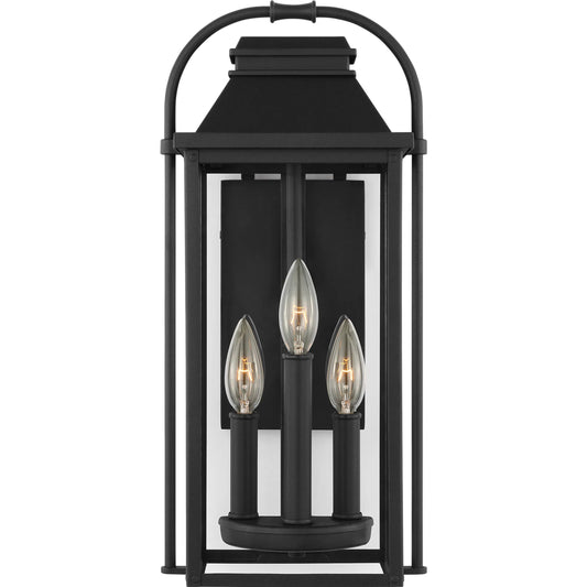 Wellsworth Small Lantern by Visual Comfort & Co. in textured black. Made from unique in a cottage & farmhouse style.
