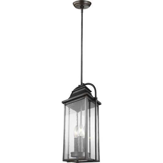 Wellsworth Pendant by Generation Lighting. Made from cast aluminum in a traditional style.