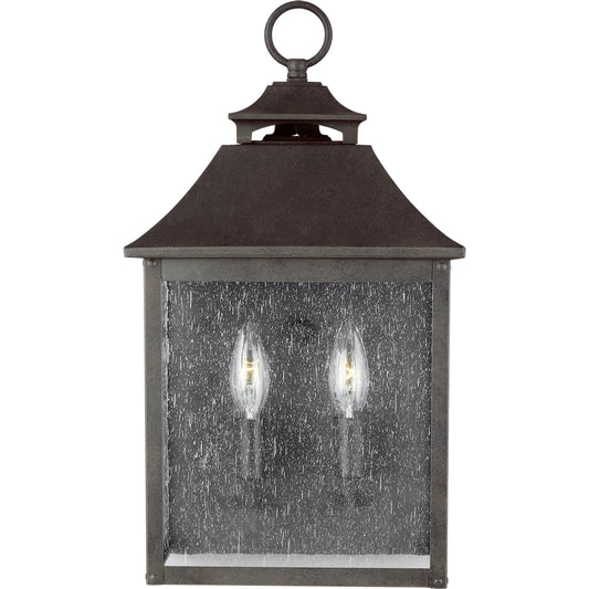 Galena Wall Lamp by Generation Lighting in sable. Made from stainless steel in a traditional style.