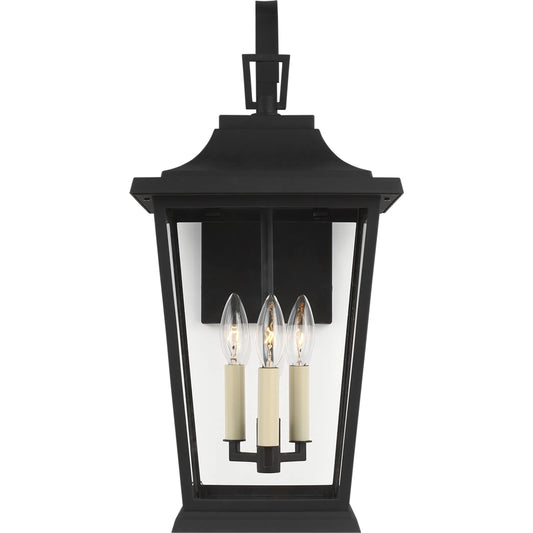 Warren 3-LIGHT Outdoor Wall Lantern by Generation Lighting in textured black. Made from stonestrong in a traditional style.