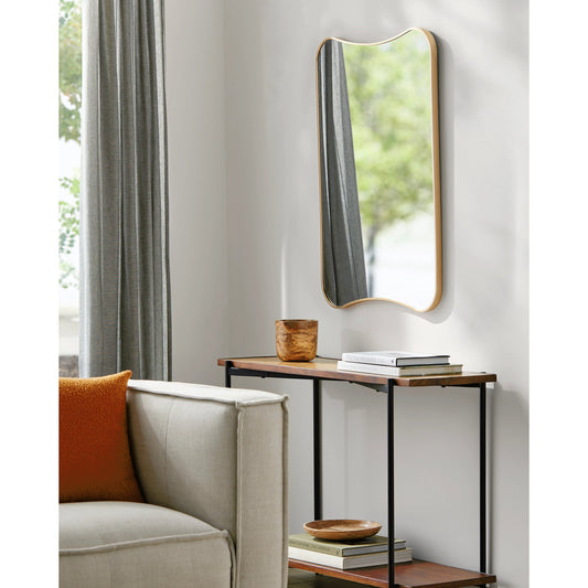 Bellona Mirror - 525187 by Livabliss in brushed gold. Made from frame: aluminum in a modern style.