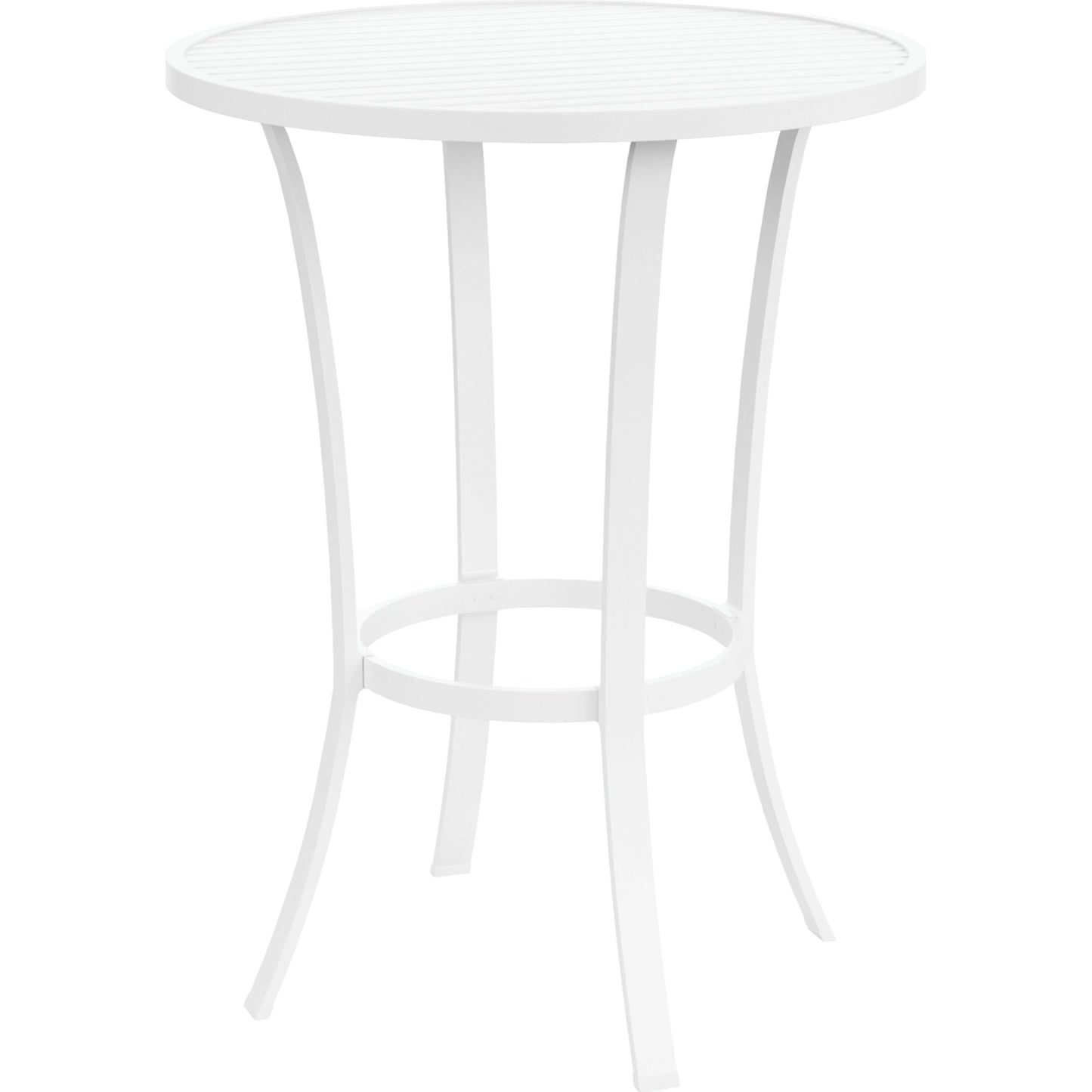 001 SI-2167203 | Primary Silo | Bristol Outdoor Pub Table by Sunset West in white. Made from aluminum in a modern style.