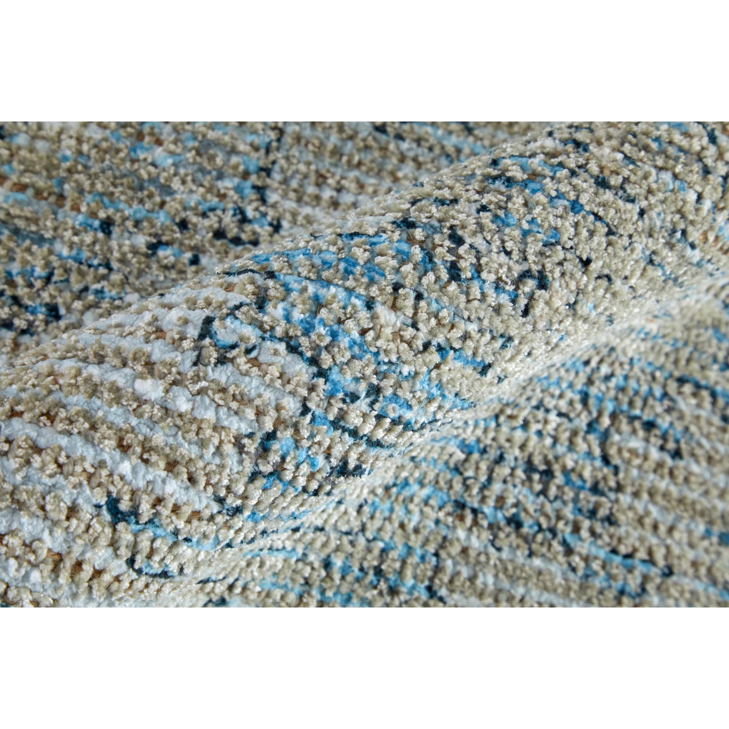 016 SI-1754235,SI-1754236,SI-1754237,SI-1754238,SI-1754239 | Closeup | Caldwell Transitional Oriental Rug - 8801F by Feizy in blue, gray, taupe. Made from wool, viscose in a unique style.