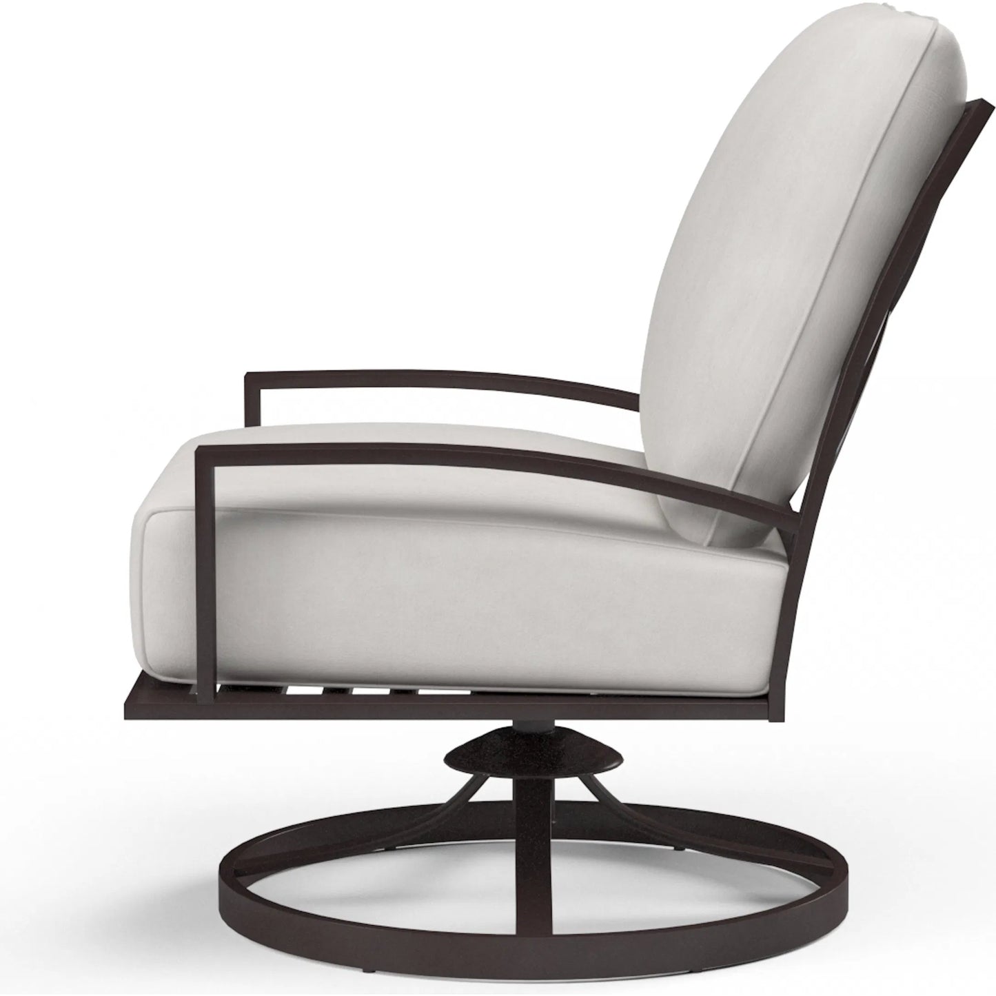 002 SI-2167000 | Additional Silo | La Outdoor Jolla Club Swivel Chair by Sunset West in espresso. Made from aluminum in a modern style.