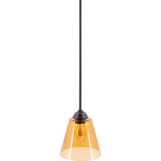 001 SI-1905091 | Primary Silo | Boone Ceiling Light - 25301 by Surya in amber, metallic bronze. Made from glass, metal in a modern style.