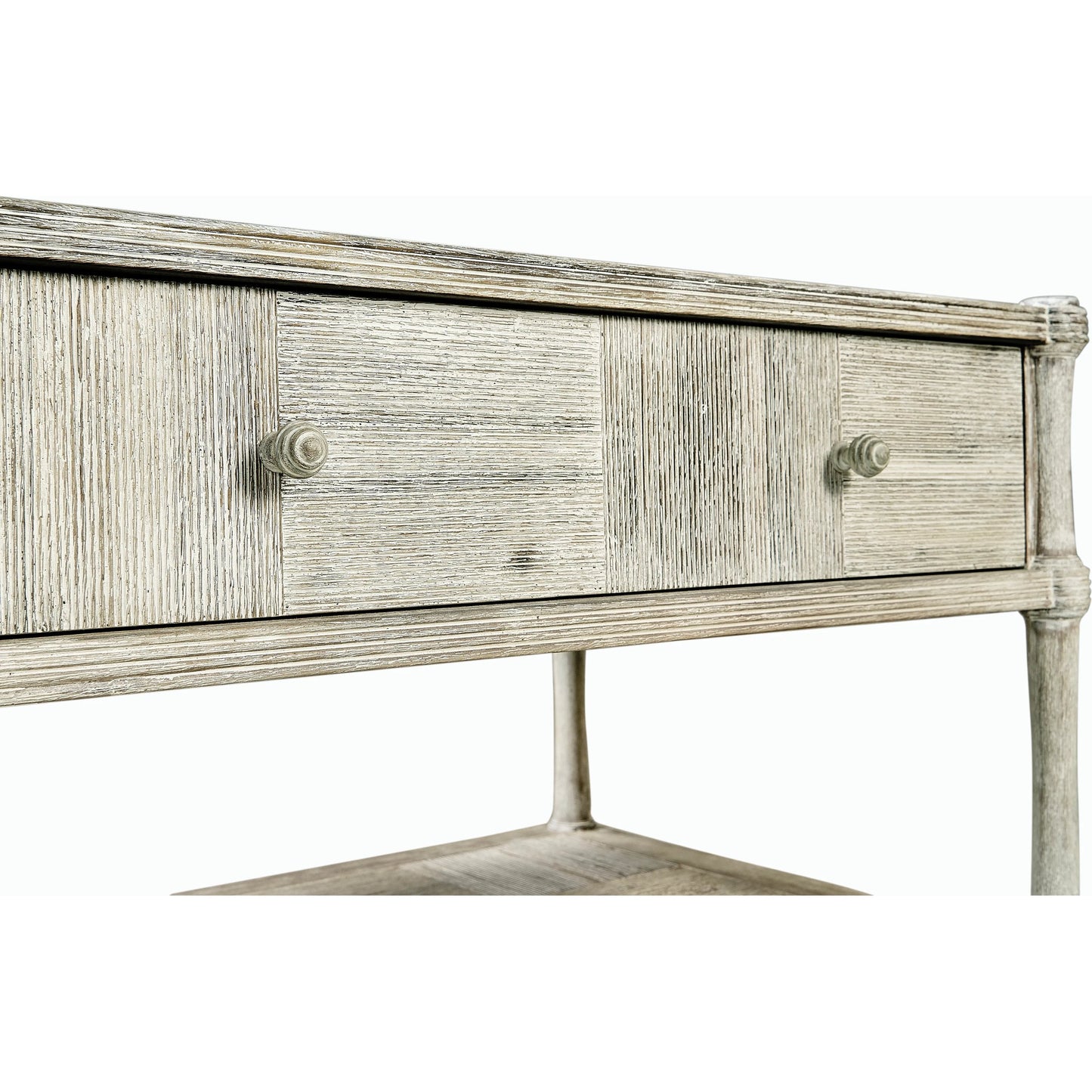 008 SR-846571 | Closeup | William Yeoward - Bywater Side Table with Drawer by Jonathan Charles in washed acacia. Made from acacia in a transitional style.