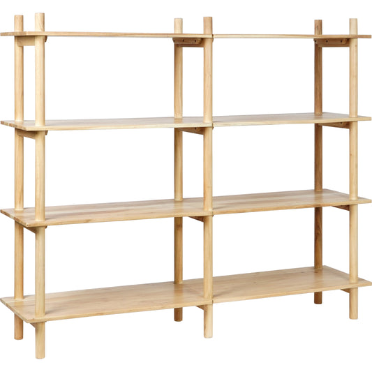 Orly Etagere by Surya in brown and lacquered. Made from acacia in a modern style.