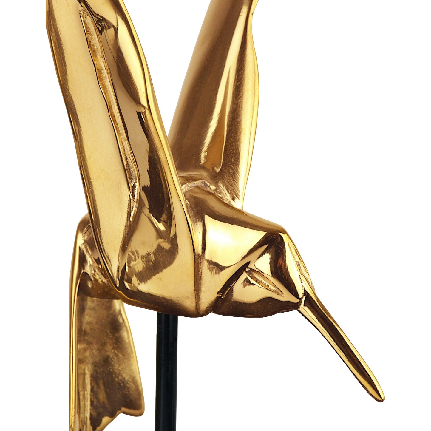 002 SI-2191743 | Additional Silo | Hummingbirds Set by Currey and Company in gold, black, clear. Made from bronze, metal, acrylic in a modern style.