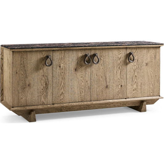 Echo Canyon Credenza by Jonathan Charles in faded oak. Made from oak in a traditional style.