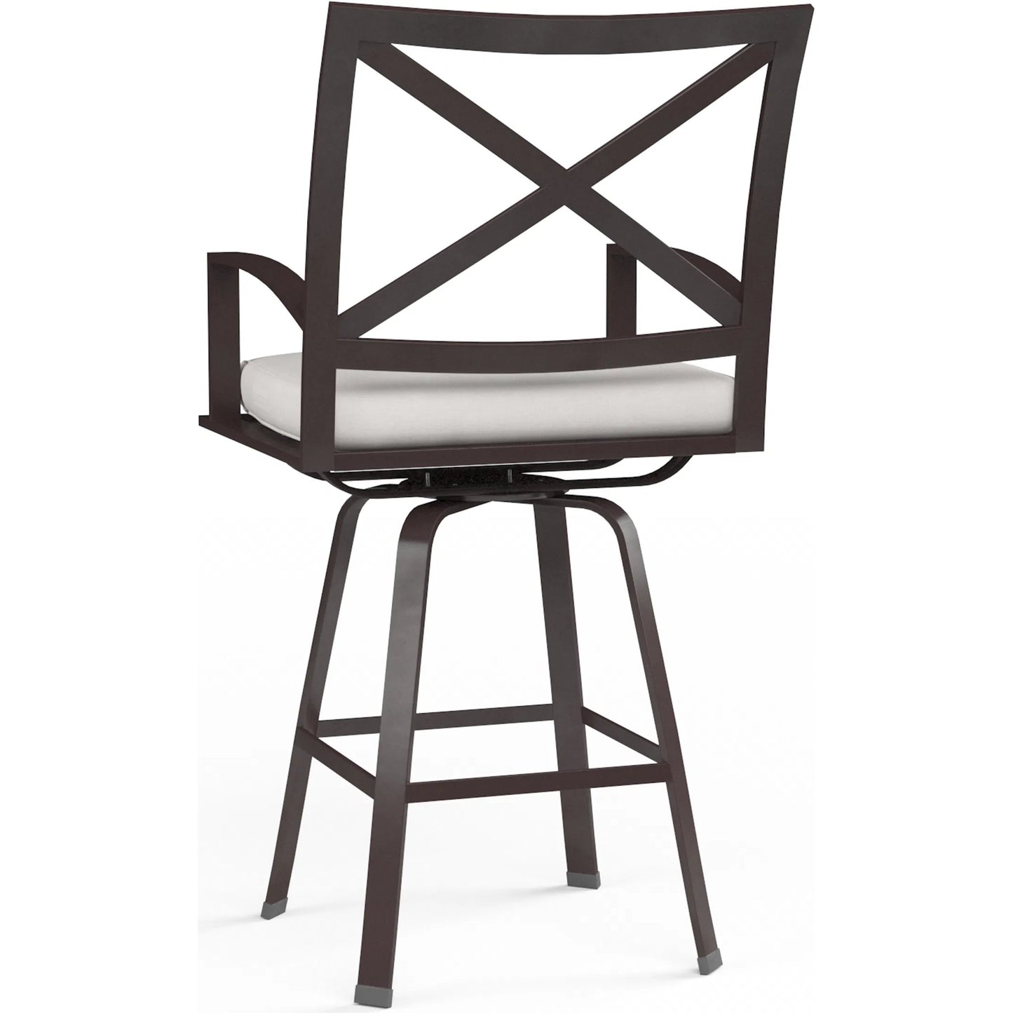 003 SI-2167004 | Additional Silo | La Outdoor Jolla Swivel Counter Stool by Sunset West in espresso. Made from aluminum in a modern style.